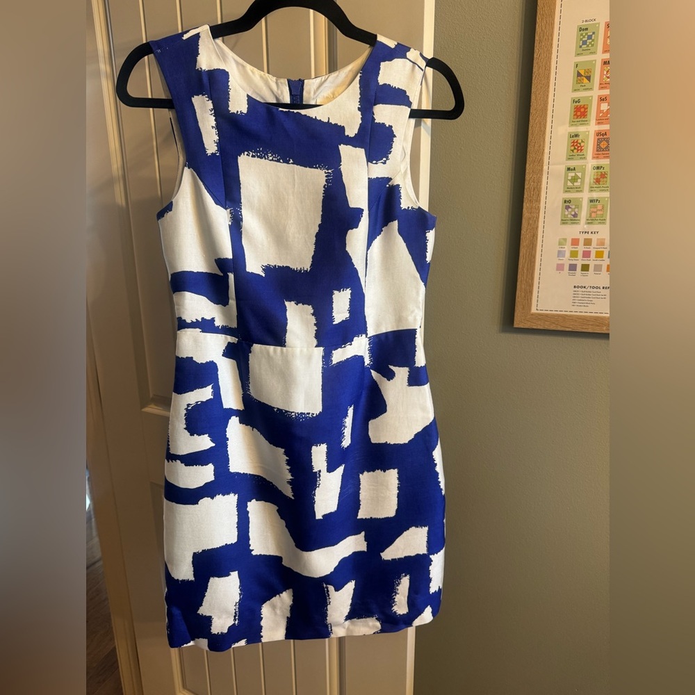 Kate Spade Navy and White Patterned Mini Dress